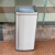 不锈钢垃圾桶30L大容量走廊公司电梯洗手间敞口无盖擦手纸直筒 20升黑金 长32*宽26*高48cm