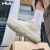 FILA 斐乐官方女鞋ROCK摩登帆布鞋2024夏季新款时尚休闲鞋运动鞋 泡沫白-WG 38.5