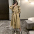创意女郎（CREATIVITY-GIRL）风衣外套女2024春秋季新款小个子韩系中长款高级感女大衣英伦风 咖啡色 S 105-115斤