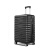 袋鼠大容量行李箱四件套旅行箱包防摔abs拉杆箱密码拉链箱包 黑色 20寸