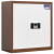 龙之泰 电子密码锁保密柜智能储物柜 咖白套色矮柜带抽