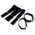 铸固 魔术贴扎带 织尼龙搭扣自粘绑带货物捆绑强力卡板固定带 3.8cm*30cm*2条黑色