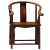 莎庭（SARTILL）餐椅中式凳子靠背餐椅实牙椅半圆椅新中式茶凳靠背椅家用喝茶 胡桃色长梳椅(铜)两张