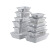 厚创 一次性铝箔餐盒 长方形锡纸盒烤鱼烘焙烧烤打包盒【30个装】 餐盒+覆铝纸盖400ml