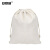 安赛瑞 帆布抽绳袋 束口棉布收纳袋 环保面粉米袋27×35cm 白色空白 10个装 2A00230