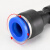 赫钢 PU软管塑料对接快插快速接头PG气动气管变径接头 PG8-6（50个/包）蓝 