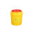 晋野 利器盒卫生所锐器盒黄色小型废物桶垃圾桶 4L圆形【十个起购】