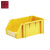 工创优品 零件盒组合式塑料加厚斜口收纳物料零散螺丝盒仓储货架盒H6黄色 450*300*180mm