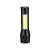 安赛瑞 充电强光手电筒 铝合金手电筒 USB充电式 便携户外应急灯 迷你带侧灯变焦 1G00199