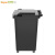 Supercloud垃圾桶大号50L带轮户外垃圾桶商用加厚带盖大垃圾桶工业环卫厨房分类垃圾桶 50升带轮黑色