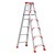 南盼 R 人字梯加厚折叠梯子双侧梯工程梯 铝合金梯子1.8米高红加固加厚款