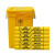 现货批发加厚手提式 一次性平口式黄色垃圾包装袋 手提式3660cm25丝2000个件