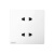 西门子四孔插座10a面板 86型家用皓彩系列白色二二眼暗装墙壁插座