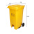 力豪（LIHAO） 医疗垃圾 黄色带盖诊所口罩垃圾回收塑料废物桶 240L医用加厚带轮带盖带脚踏
