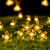 京云灿Led星星灯 户外露营春节氛围装饰灯彩灯串灯满天星彩色星月、10米80灯电池款带闪 