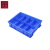工创优品 塑料零件盒 多格五金盒分格收纳盒螺丝分类盒蓝色 中号8格370*275*83