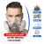 东部工品 防毒面罩 防有机蒸汽及酸性气体呼吸防护套装 面具+玫红棉 