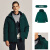 Scofield冬季时尚休闲潮流保暖加厚短款工装风格连帽羽绒外套 绿色 175