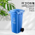 哲立禾莱 商用大号带盖户外垃圾分类垃圾桶 100L绿色厨余垃圾 