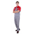 斯卡地尔（Scotoria）半袖工作服套装 分体式夏季半袖舒适高棉TC1501 红灰拼色 XL