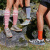 斯凯奇（Skechers）星迈系列女子轻质缓震透气夏季户外休闲运动舒适跑步鞋129151 129151C-TPPC 浅灰褐色/桃色 38