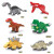 儿童积木玩具奇趣扭蛋恐龙时代幼儿园火车拼装玩具男孩侏罗纪定制 12个一套(各2个)花束扭蛋