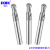 SKAK钨钢铣刀 HRC60度标准长或柄加长不锈钢专用球型铣刀 CNC数控锣刀 R0.75*4D*50L