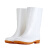 久匀 白色高筒雨鞋水鞋 防滑卫生靴防油耐酸碱食堂水鞋劳保鞋 白色中筒 36