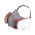 喷漆化工有机气体呼吸防护工业防尘面罩 550E双罐毒尘(有机)+眼镜 中