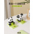 海贝海（HAIBEIHAI）熊猫桌面摆件送女生礼物办公桌面卡通公仔装饰品摆件可爱 熊猫抱竹笋手机支架+精美礼袋
