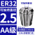澜世 ER32筒夹多孔钻夹头加工中心铣床雕刻机夹头高速精雕机ER弹簧夹头 AA级ER32-夹持直径2.5/5个 