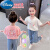Disney新款棉质2024亮灯儿童夏季卡通上衣T恤短袖可爱女童韩版宝宝薄款 粉色 90cm