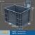 加厚EU箱过滤箱物流箱塑料箱长方形周转箱欧标汽配箱工具箱收纳箱 64175号600*400*175 灰色