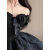 UOSU法式黑色生日小礼裙高级感礼服在逃公主裙超仙蓬蓬裙连衣裙收腰女 黑色 S