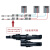MC4光伏连接器Y型1000V30A2/3通太阳能光伏板T型并联接头汇流组件 T型5并1连接器