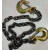 推车链条吊钩起重链条锰钢双钩铁炼吊石材吊石头铁炼链条吊索具 卡其色 1吨1.5米+2钩