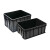 防静电周转箱黑色塑胶箱电子元件箱导电胶框可配盖塑料箱 新18号860620450mm