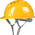 酷仕盾安全帽男工地夏季透气施工领导安全头盔国标ABS电力电工工人定制 三筋透气-黄色