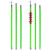 高压令克棒拉闸杆10kV伸缩绝缘杆电工防雨操作杆绿色变压器送电杆 110kV 4节5米(防雨型) 送包