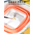 洗笔桶涮笔筒美术生专用画画水桶硅胶折叠水粉水桶颜料清洗桶国画 圆形橙色1个装+吸水海绵 单盒
