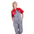 斯卡地尔（Scotoria）半袖工作服套装 分体式夏季半袖舒适高棉TC1501 红灰拼色 XL
