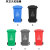 泰瑞恒安 240L环卫带轮垃圾桶 大号加厚240L商用塑料环卫垃圾桶带盖 大容量户外物业酒店厨房黑色(其他垃圾)