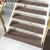 安达通 拉绒楼梯垫 实木台阶保护垫家用阶梯式台阶楼梯防滑隔音垫子 竖条纹咖啡色30x120cm