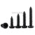 黑色圆头自攻螺丝十字盘头发黑自攻螺钉碳钢螺丝M1.7M2M2.3M2.6M3 M3*8 (ac500个)