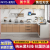 XMSJ厨房橱柜大理石台面岩板整体橱柜简易一体式不锈钢水槽灶台柜 120cm三门柜平面