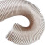 pu聚氨酯软管带钢丝透明塑料管螺旋波纹增强风管吸尘管内径75mm 内径180mm 壁厚0.6mm