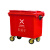 庄太太 【660L红色有害垃圾/个】新国标大型户外环卫垃圾桶带盖大号挂车分类垃圾车ZTT-HKHF02