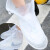博沃尼克防雨鞋套 防水雨鞋 便携式雨靴套成人非一次性透明平底 白色 L码（适用36-39）