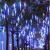 流星雨LED灯流星灯树灯挂树上的装饰灯室外户外防水七彩串灯彩灯 彩色 高亮款30cm(8根一套)