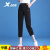 特步（XTEP） 运动套装女夏季新款男女同款冰丝透气速干短袖短裤两件套休闲上衣宽松羽毛球跑步健身衣 月桂粉+七分裤(两件套) L/175(偏大一码)